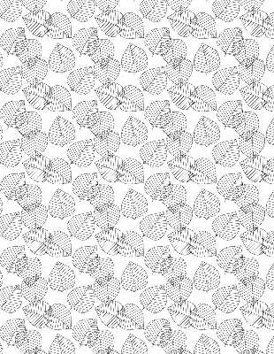 Rolgordijn voor het raam Getekende bladeren