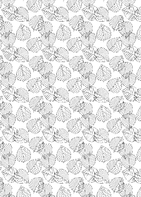 Rolgordijn voor het raam Getekende bladeren