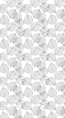 Rolgordijn voor het raam Getekende bladeren