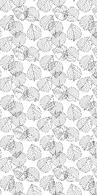 Rolgordijn voor het raam Getekende bladeren