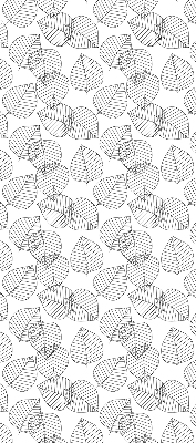 Rolgordijn voor het raam Getekende bladeren