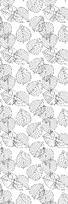 Rolgordijn voor het raam Getekende bladeren