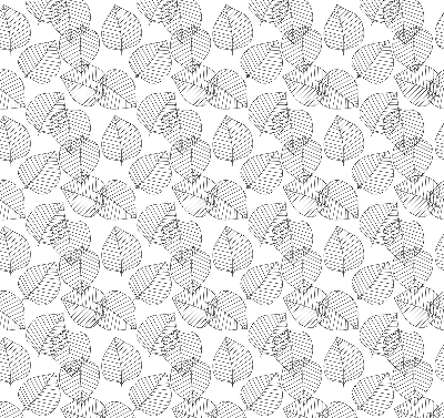 Rolgordijn voor het raam Getekende bladeren