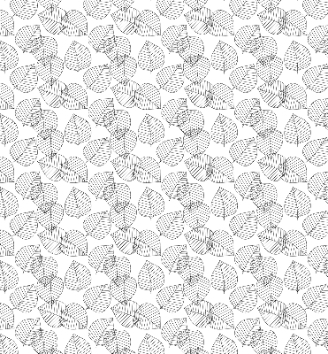 Rolgordijn voor het raam Getekende bladeren