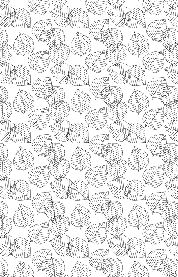 Rolgordijn voor het raam Getekende bladeren