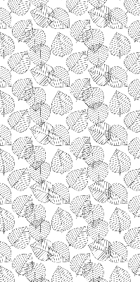 Rolgordijn voor het raam Getekende bladeren