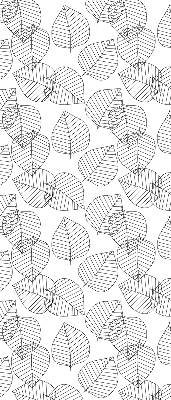 Rolgordijn voor het raam Getekende bladeren