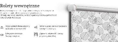 Rolgordijn voor het raam Getekende bladeren