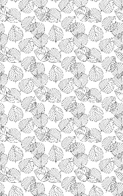 Rolgordijn voor het raam Getekende bladeren