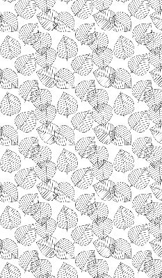 Rolgordijn voor het raam Getekende bladeren