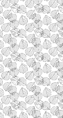 Rolgordijn voor het raam Getekende bladeren