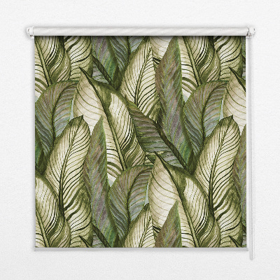 Rolgordijn voor het raam Bladeren