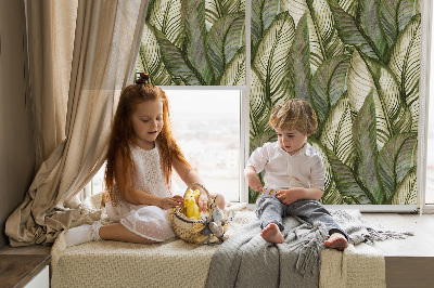 Rolgordijn voor het raam Bladeren