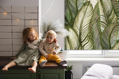 Rolgordijn voor het raam Bladeren