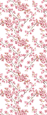 Rolgordijn verduisterend Roze bloemblaadjes van knoppen op de boom