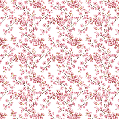 Rolgordijn verduisterend Roze bloemblaadjes van knoppen op de boom