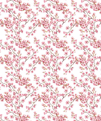 Rolgordijn verduisterend Roze bloemblaadjes van knoppen op de boom