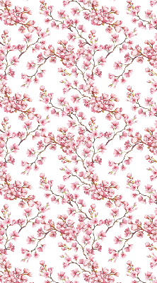 Rolgordijn verduisterend Roze bloemblaadjes van knoppen op de boom