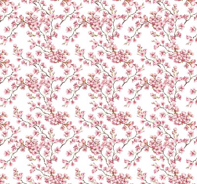 Rolgordijn verduisterend Roze bloemblaadjes van knoppen op de boom