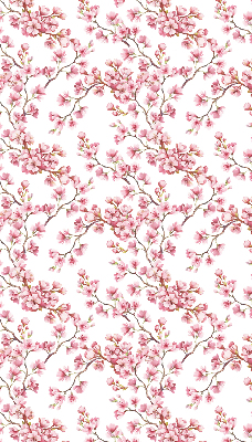 Rolgordijn verduisterend Roze bloemblaadjes van knoppen op de boom