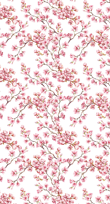 Rolgordijn verduisterend Roze bloemblaadjes van knoppen op de boom