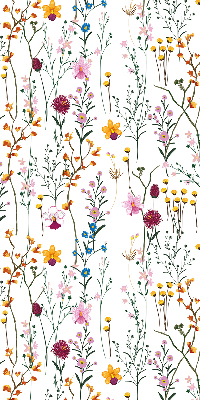 Rolgordijn voor het raam Kleurrijke bloemen