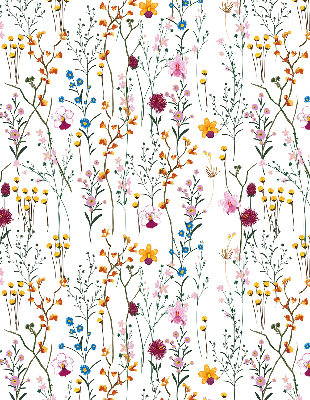 Rolgordijn voor het raam Kleurrijke bloemen