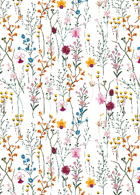 Rolgordijn voor het raam Kleurrijke bloemen