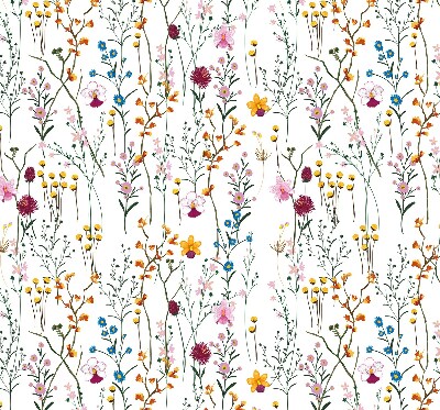 Rolgordijn voor het raam Kleurrijke bloemen