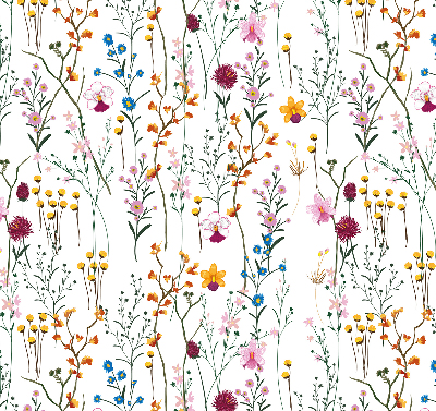 Rolgordijn voor het raam Kleurrijke bloemen