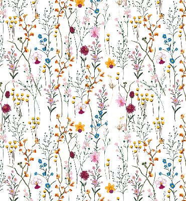 Rolgordijn voor het raam Kleurrijke bloemen