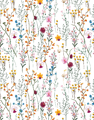 Rolgordijn voor het raam Kleurrijke bloemen