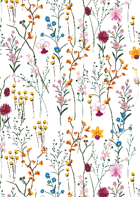 Rolgordijn voor het raam Kleurrijke bloemen