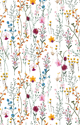 Rolgordijn voor het raam Kleurrijke bloemen