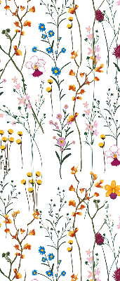 Rolgordijn voor het raam Kleurrijke bloemen