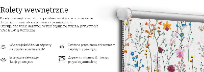 Rolgordijn voor het raam Kleurrijke bloemen