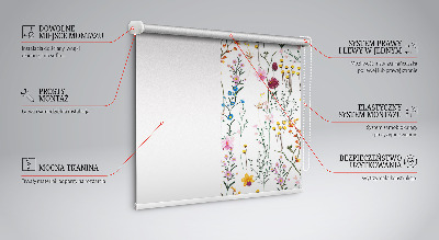 Rolgordijn voor het raam Kleurrijke bloemen