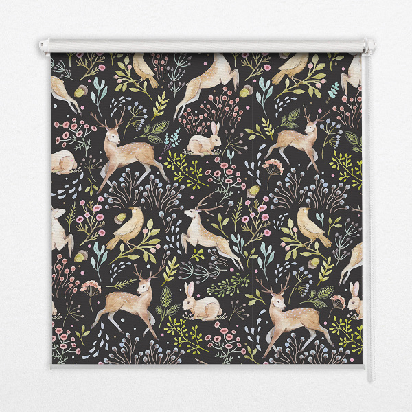 Rolgordijn verduisterend Reeën en konijnen
