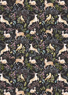 Rolgordijn verduisterend Reeën en konijnen