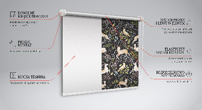 Rolgordijn verduisterend Reeën en konijnen