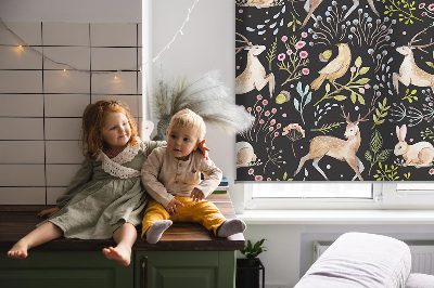 Rolgordijn verduisterend Reeën en konijnen