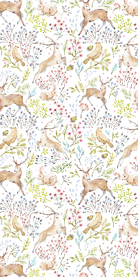 Rolgordijn voor het raam Reeën en konijnen