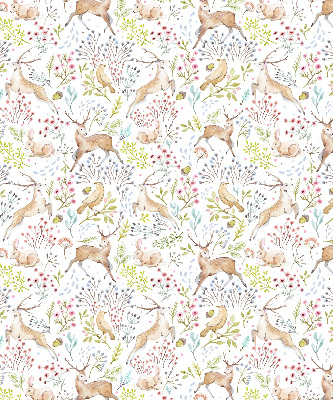 Rolgordijn voor het raam Reeën en konijnen