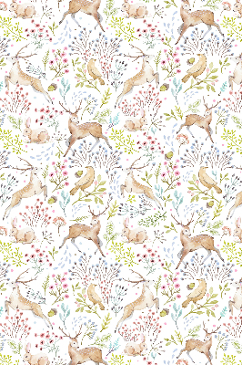 Rolgordijn voor het raam Reeën en konijnen