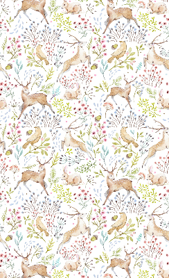 Rolgordijn voor het raam Reeën en konijnen