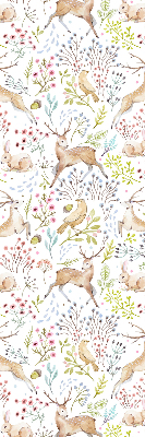 Rolgordijn voor het raam Reeën en konijnen