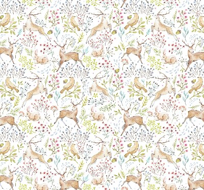 Rolgordijn voor het raam Reeën en konijnen