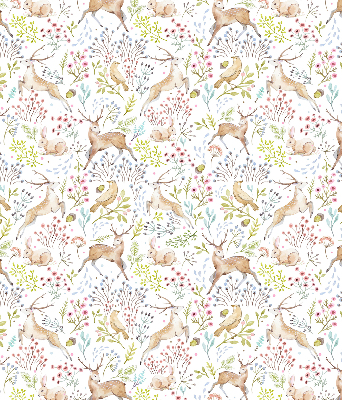 Rolgordijn voor het raam Reeën en konijnen