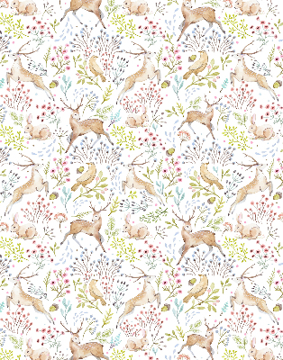 Rolgordijn voor het raam Reeën en konijnen