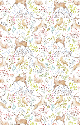 Rolgordijn voor het raam Reeën en konijnen